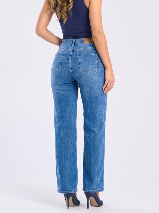 Ref. 65650 Jeans Bota Recta Tiro Alto