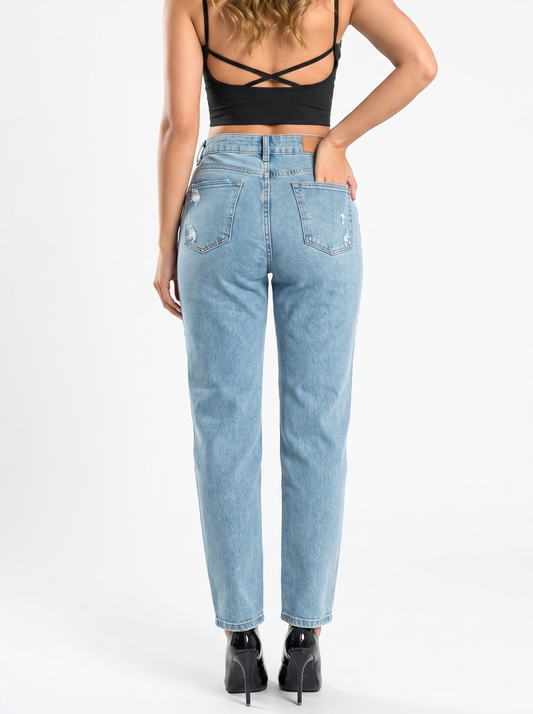 Ref. 95301 Jeans Bota Recta Tiro Alto