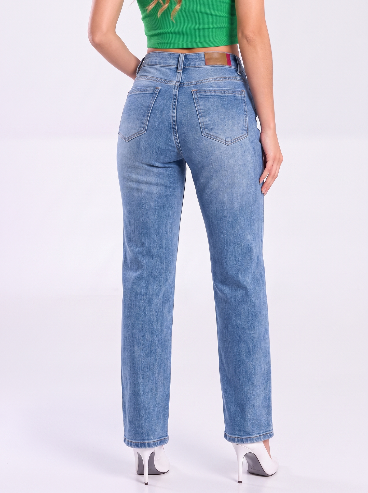 Ref. 95614 Jeans Bota Recta Tiro Alto