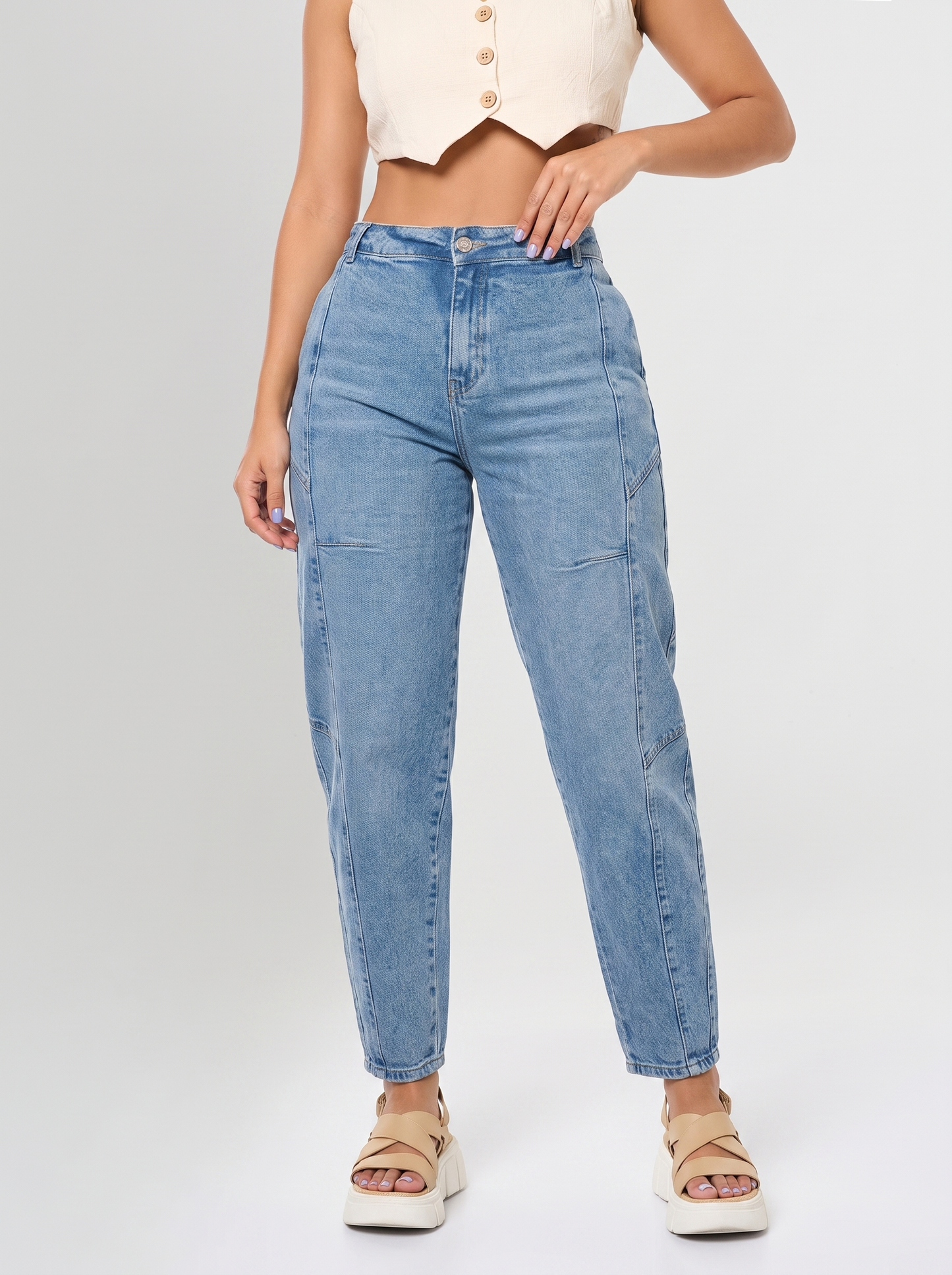 Ref. 65402 Jeans Mom Tiro Alto
