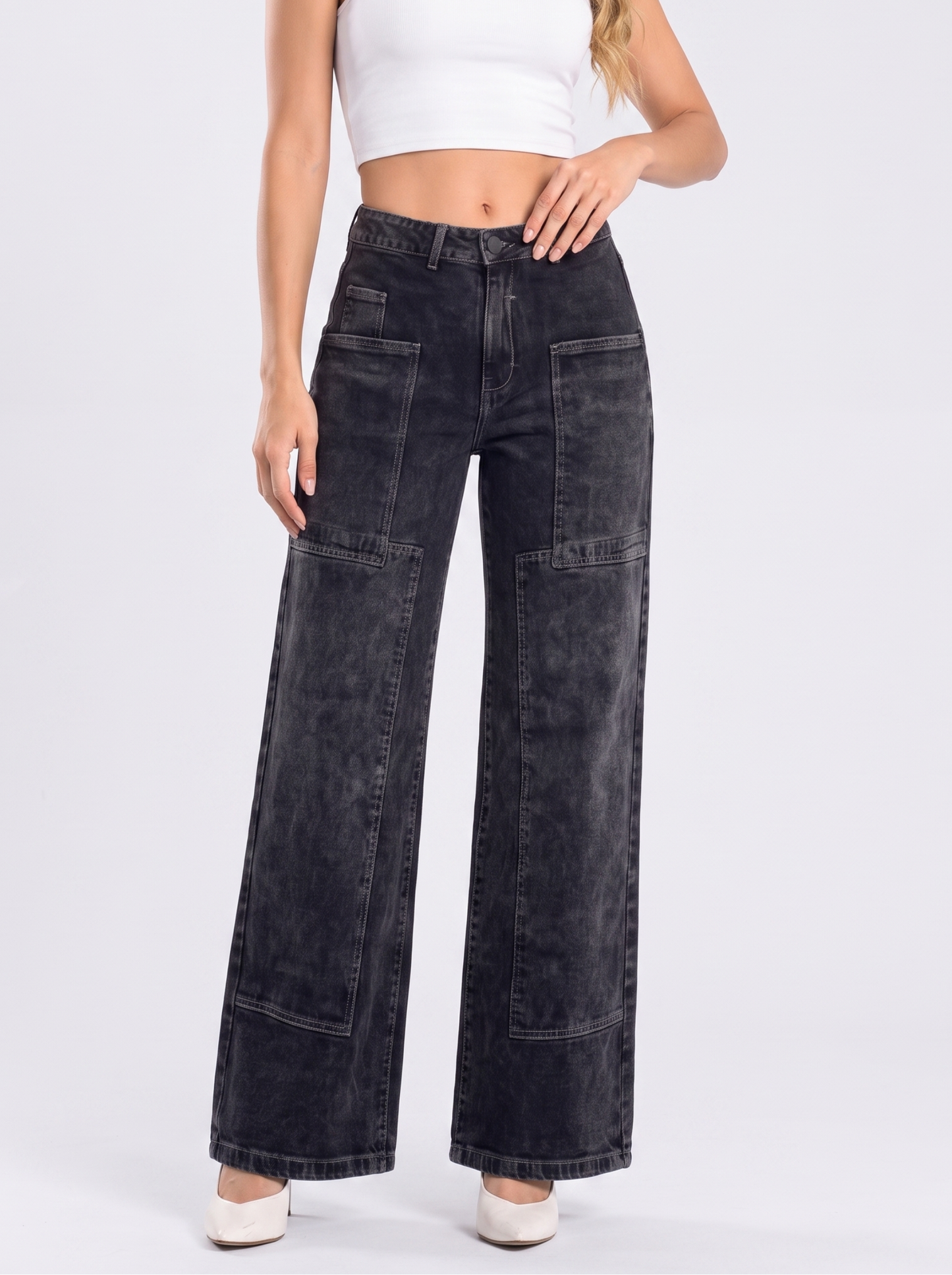 Ref. 65630 Jeans Palazzo Tiro Alto
