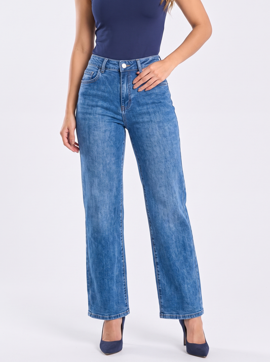 Ref. 65650 Jeans Bota Recta Tiro Alto