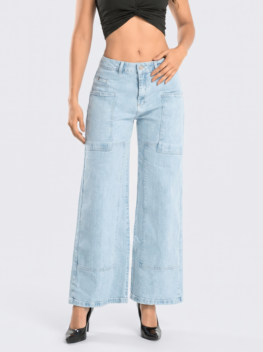 Ref. 95006 Jeans Palazzo Tiro Alto