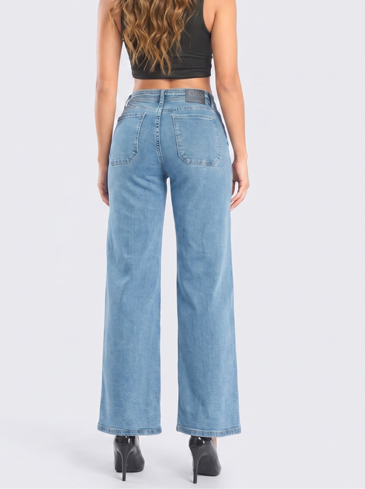 Ref. 95009 Jeans Palazzo Tiro Alto