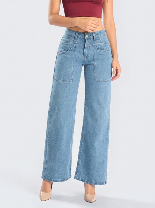 Ref. 95011 Jeans Palazzo Tiro Alto
