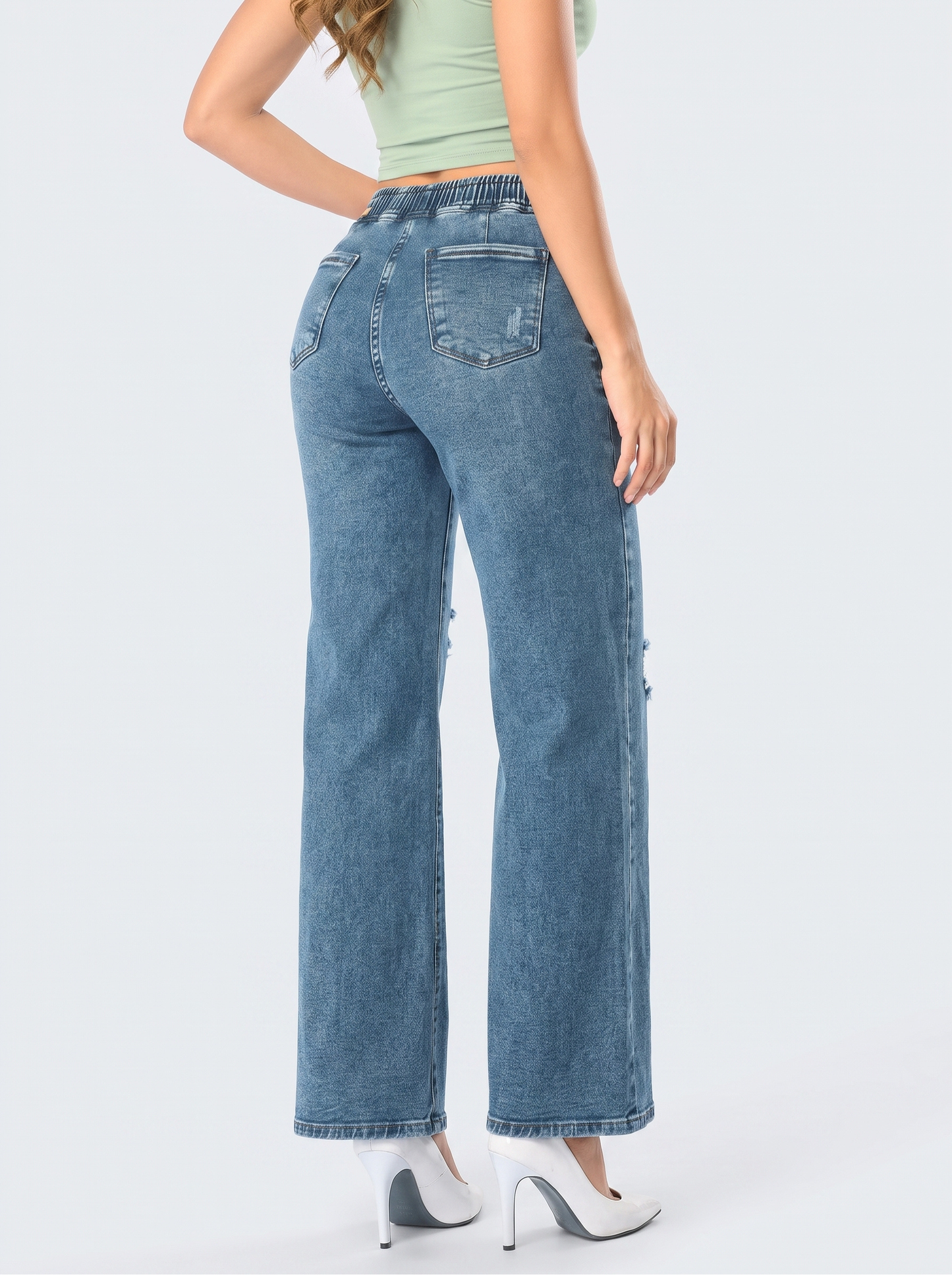 Ref. 95014 Jeans Palazzo Tiro Alto