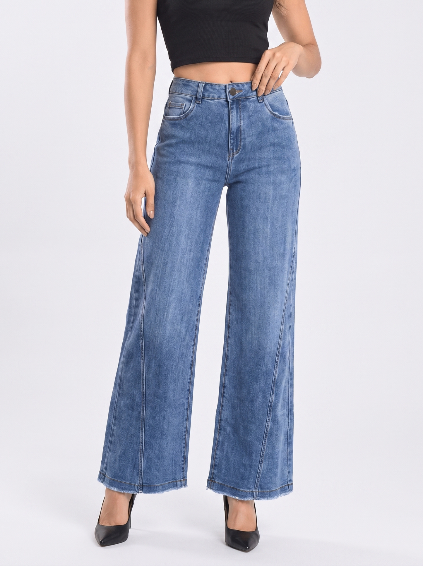 Ref. 95021 Jeans Palazzo Tiro Alto