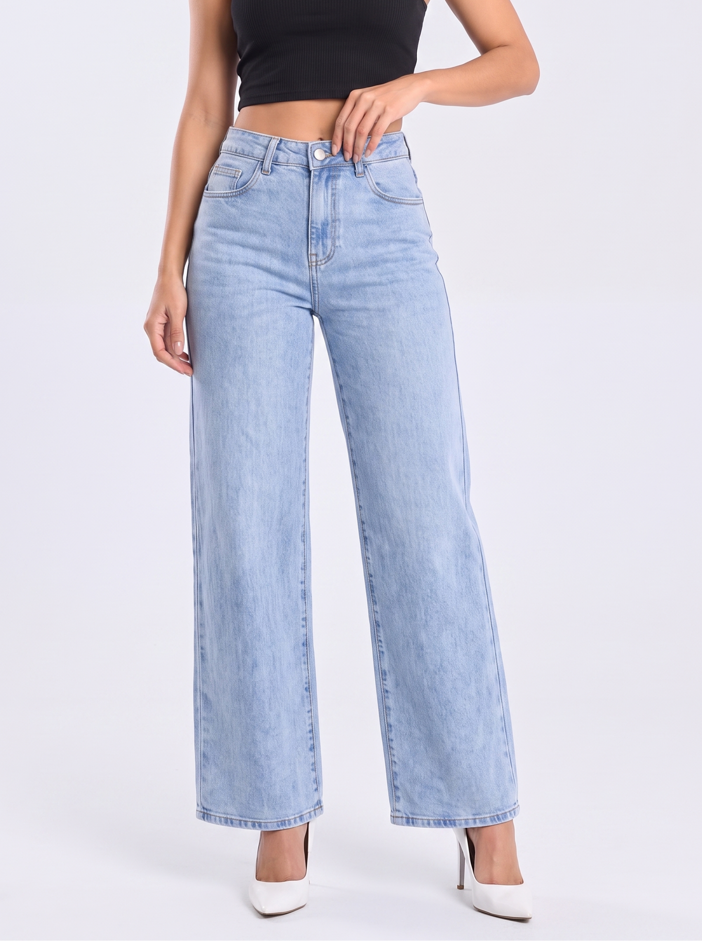 Ref. 95026 Jeans Palazzo Tiro Alto