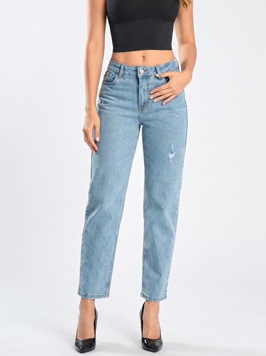 Ref. 95301 Jeans Bota Recta Tiro Alto