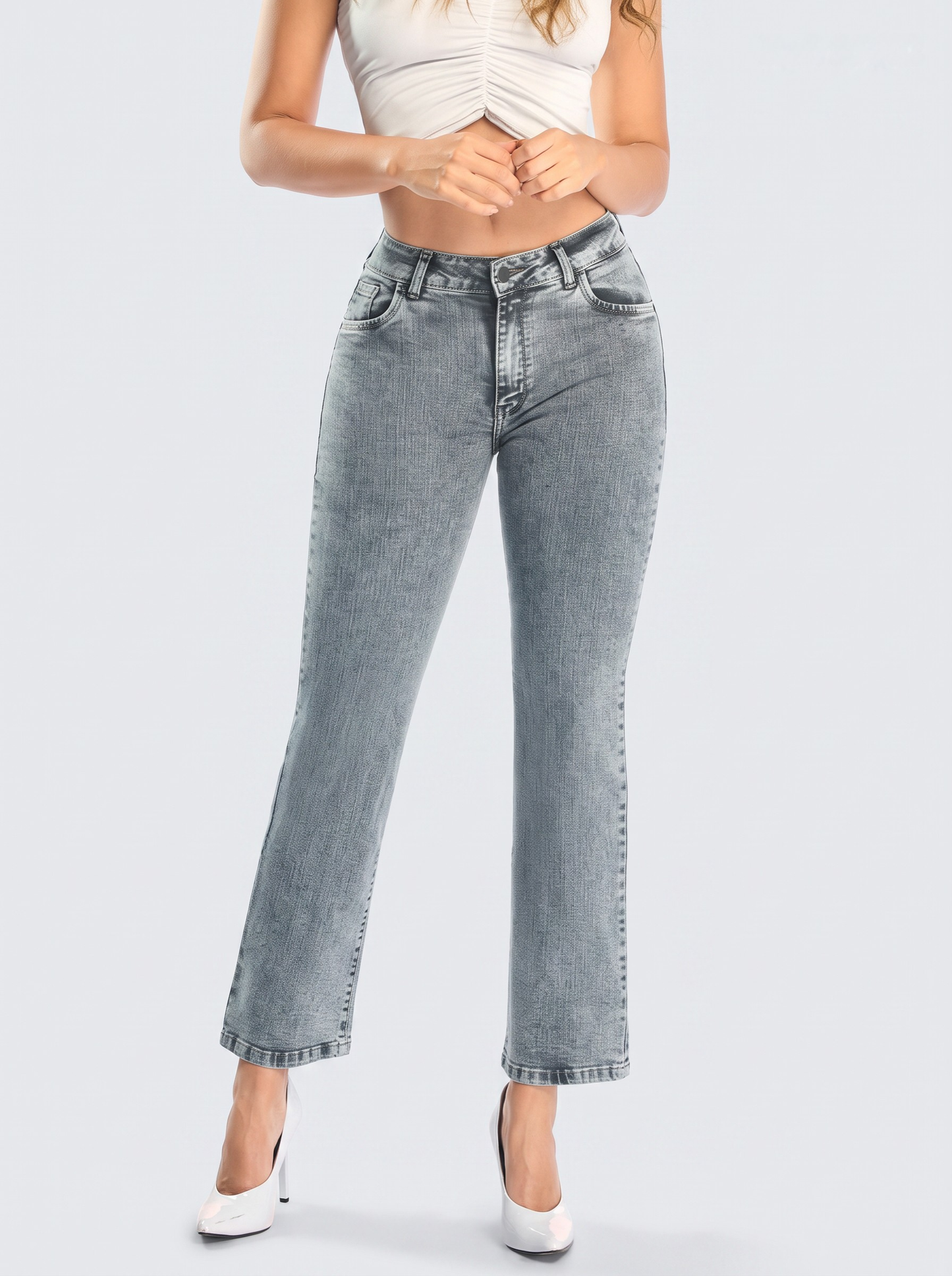Ref. 95602 Jeans Bota Recta Tiro Alto