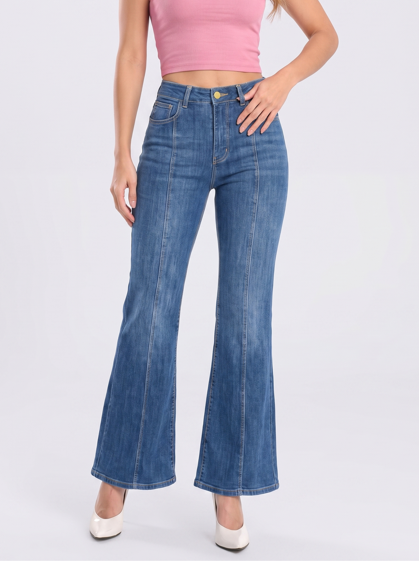 Ref. 95807 Jeans Bota Campana Tiro Alto